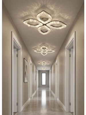 Lzy Avize Kristal Damla 4’lü Krom Avize – Salon, Yemek Masası, Mutfak, Antre ve Çocuk Odası Aydınlatma