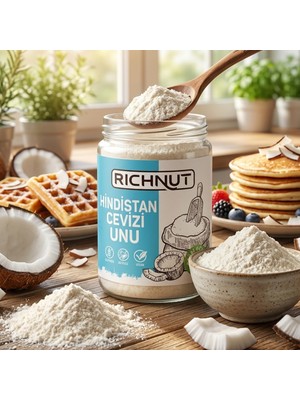 Richnut Hindistan Cevizi Unu 140 gr Glütensiz Düşük Karbonhidratlı Doğal Alternatif