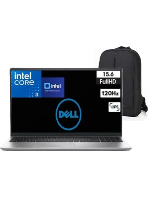 Dell Pro 15 Intel Core I3-100U 12GB Ram 512GB SSD 15.6" Fhd 120Hz IPS Windows 11 Pro + Snertech Çanta