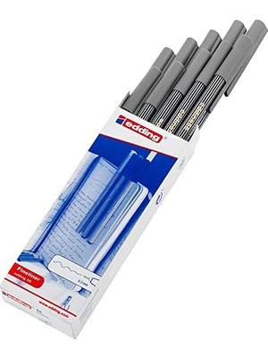 55 Fineliner - Gri - 10 Kalem - 0,3 mm Uç