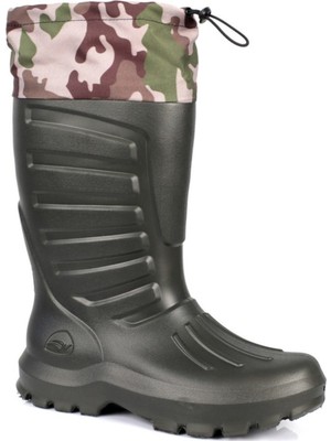 Sonimix Haki Termal Eva -30 Derece Dayanıklı Çizme 42 No Konçlu Çoraplı Hafif Tasarım