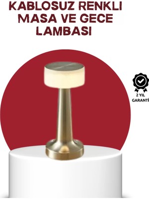 Esranın Dünyası Şarj Edilebilir LED Masa Lambası – USB Girişli, Metal Yapı