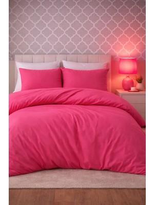 More Home Tek Kişilik Yatak Örtüsü Seti -FUŞYA