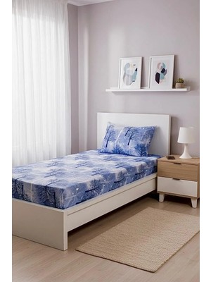 Üntaş Life Renkli 100 x 200 cm Tek Kişilik Lastikli Çarşaf ve Yastık Kılıfı Pamuk Ranforce