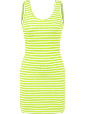 Çizgili Mini Elbise