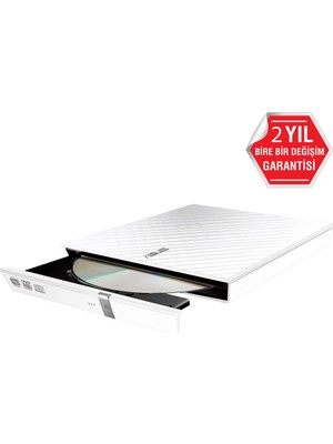 ASUS SDRW-08D2S-U LITE 8X Harici DVD Yazıcı, M-Disc destekli, Beyaz