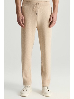 Hemington Italyan Iplik Bej Triko Lounge Pantolon