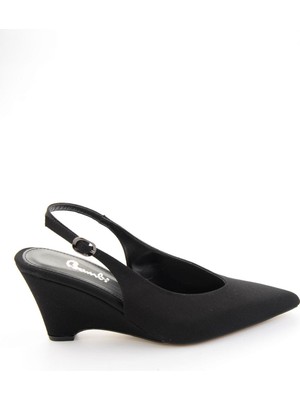 Bambi Mat Siyah  Kadın Dolgu Topuklu Ayakkabı K01735100038