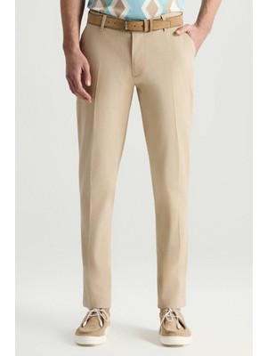 Hemington Pamuk Karışım Krem Yazlık Chino Pantolon