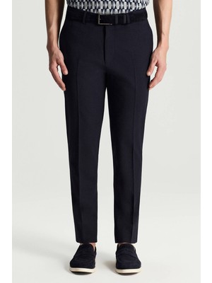 Hemington Pamuk Yün Karışım Lacivert Chino Pantolon