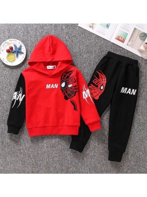 Trendypassion Baskılı Erkek Çocuk Eşofman Takımı %100 Pamuk Kırmızı Slim Fit 5 - 6 Yaş