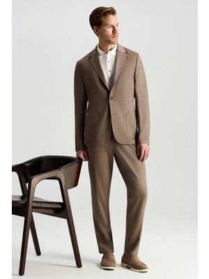 Hemington Lyocell Kumaş Kum Rengi Blazer Ceket