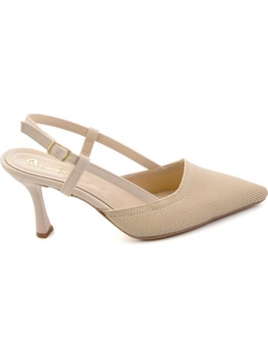 Bambi Bej  Kadın Klasik Topuklu Ayakkabı K01823123482