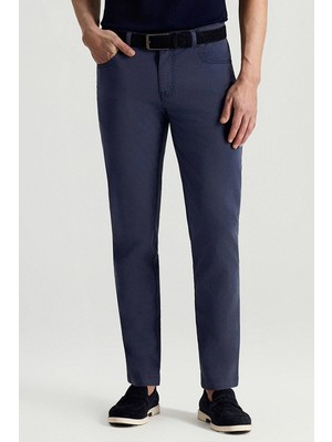 Hemington Pamuk Karışım Slim Fit 5 Cep Mavi Yazlık Chino Pantolon