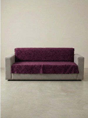 Muteks Sofline Kaymaz Tabanlı Tay Tüyü Çekyat, Koltuk, Kanepe Örtüsü(PEMBE RENK)(175X210CM)