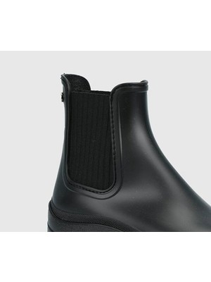 Igor Soul Kadın Yağmur Çizmesi Siyah PVC Malzeme Kalın Topuklu Günlük Kullanım W10280