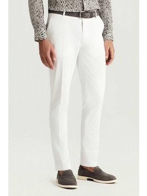 Hemington Pamuk Karışım Beyaz Yazlık Chino Pantolon