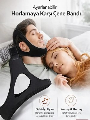 Ankaflex Premium Uyku Maskesi Uyku Apnesi Çene Bandı Anti Snoring Maske