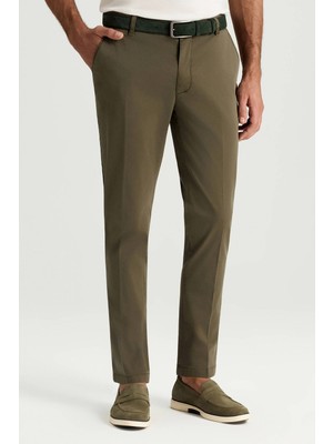 Hemington Pamuk Karışım Haki Yazlık Chino Pantolon
