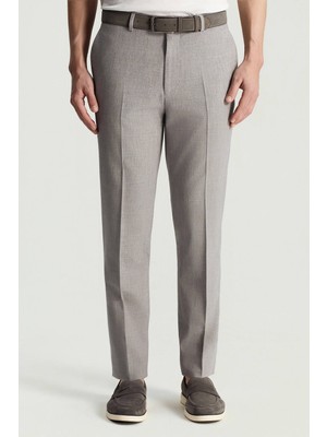 Hemington Pamuk Yün Karışım Gri Chino Pantolon