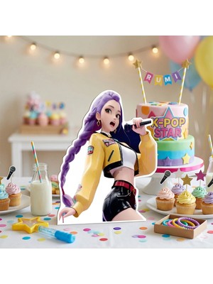 Dodomar K-Pop Rumi Ayaklı Pano Demon Hunter Huntrix Temalı Masaüstü Fotoğraf Not Panosu 47X30 cm