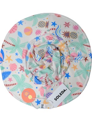 Soleda Uv Korumalı  Çift Taraflı Ayarlanabilir Bebek Çocuk Şapkası Beach Fun 0-6 Yaş
