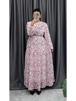 Nisum Moda Şifon Desenli Elbise