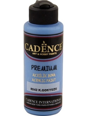 Cadence 8042 K. Gökyüzü Akrilik Boya 120 ml Su Bazlı Yüksek Kapatma Gücü ile Kullanıma Uygun