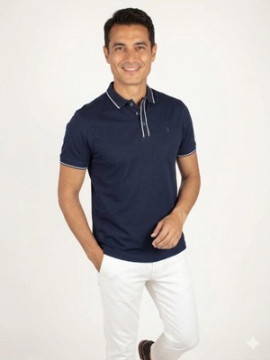 Centilmen Formenti Tregular Fit Yaka Detaylı Merserize  Polo Tişört 1604