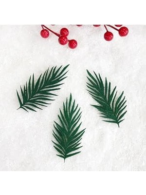 Esplendor Store Keçe Süs, Çam Yaprağı 10X5 cm 3 Adet Yeşil