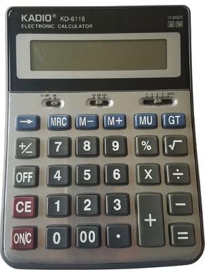 Kadio KD-6118 12 Haneli Büyük Boy Hesap Makinesi Elektronik Özellikli Kullanım Kolaylığı