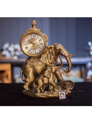 Porio Fil Figürlü Masa Saati 44*33 cm