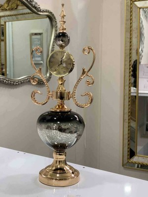 Dekor Arya Masa Saati Gold Füme