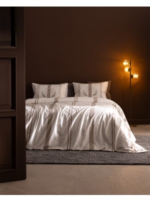 Madame Coco Leonore Çift Kişilik %100 Pamuk Ranforce Baskılı Çarşaflı Nevresim Takımı -  Kahverengi