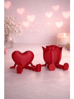 Kalp ve Lale Şeklinde Biblo 2 Adet