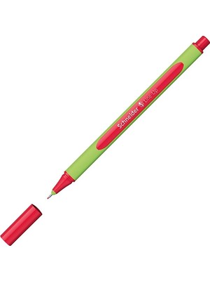 Schneider Fineliner Kırmızı Keçeli Kalem 0,4 mm Ergonomik Tutuş ile Rahat Yazma