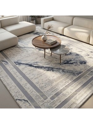 Ceremony Home Saçaklı Modern Gri Oturma Odası Halısı ve Salon Halısı, Halı