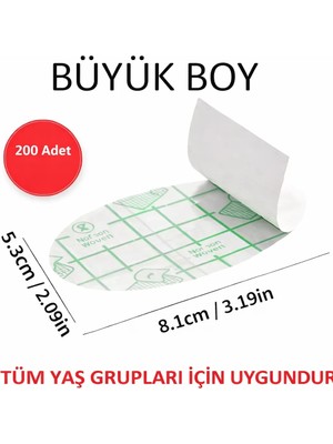 200 Adet Su Geçirmez Yapışkanlı Kulak Koruyucu Tek Kullanımlık Su Geçirmez Bant Yüzme Duş Kuaför Bandı