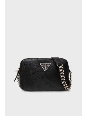 Guess Noelle Bayan Çanta Poliüretan Malzeme ile Şık Düz Desenli Fermuarlı 8x21x14 Ölçülerinde