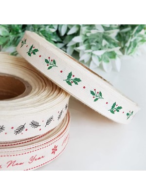 Esplendor Store Pamuk Şerit, Holly, 1.5 cm 5 Metre
