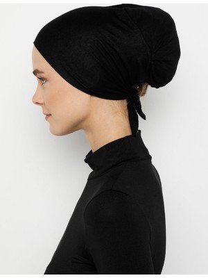 Ecardin Dikişsiz Bone Siyah Kadınlar İçin %95 Viskon %5 Likra Malzeme ile Şık ve Rahat