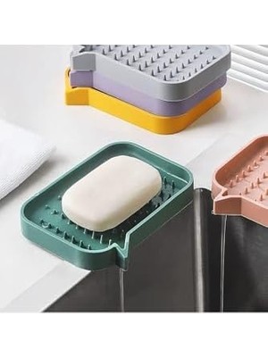 Esplendor Store Kendinden Oluklu Kaymaz Katı Sabunluk | Silikon Sabunluk