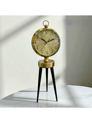Deco Vien Retro Altın Yansıma Dekoratif Masa Saati