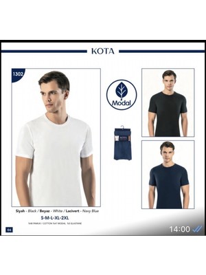Kota Erkek Bisiklet Yaka Yarım Kol Modal Atlet