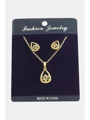 İlk El Grup Ieg™ Oval Kartanesi Zirkon Taşlı Set Kolye