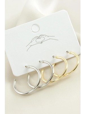 İlk El Grup Ieg™ 4 Adet Boru Halka Küpe