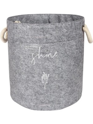 Esplendor Store Buti Keçe Kulplu Yuvarlak Düzenleyici Sepet - Çok Amaçlı Saklama Organizer Kutu Mini 103662