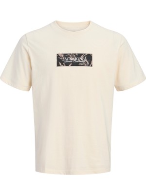 Jack & Jones Erkek Gögüs Baskili Bisiklet Yaka Tisört - Montauk