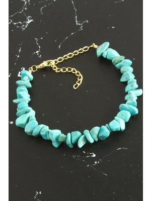 İlk El Grup Ieg™ Turkuaz Kırık Doğaltaşlı Bileklik