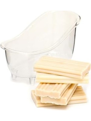 Esplendor Store Dekoratif Küvetli Ekru Sabun Banyo Seti